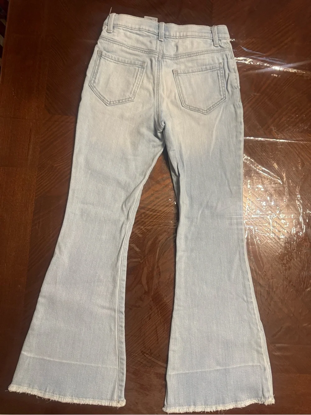 Lot of 3 Oshkosh/Carters Pull-On Jeans 7/8Dark Blue, Light Wash, and pink Cargo